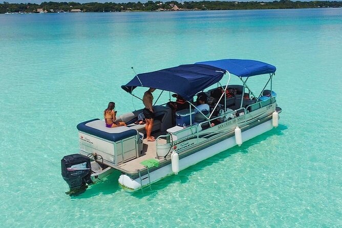 3 hr Pontoon Tour with access to Beach Club and Free Kayaks - Why Bacalar Looks Better From a Shaded Pontoon