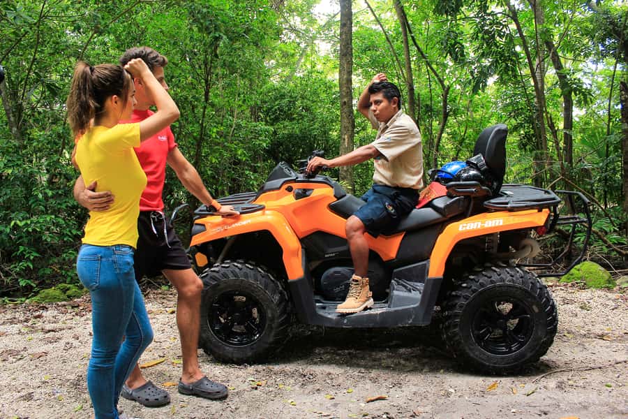 ATV Adventure to Jade Cavern Double - ATV chaos meets a cool cenote swim in Cozumel