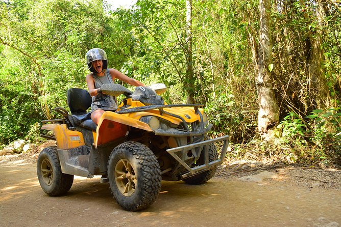 ATV Extreme and Snorkel Combo Tour from Cancun - From Cancun pickup to Aventuras Mayas basecamp in an air-conditioned van