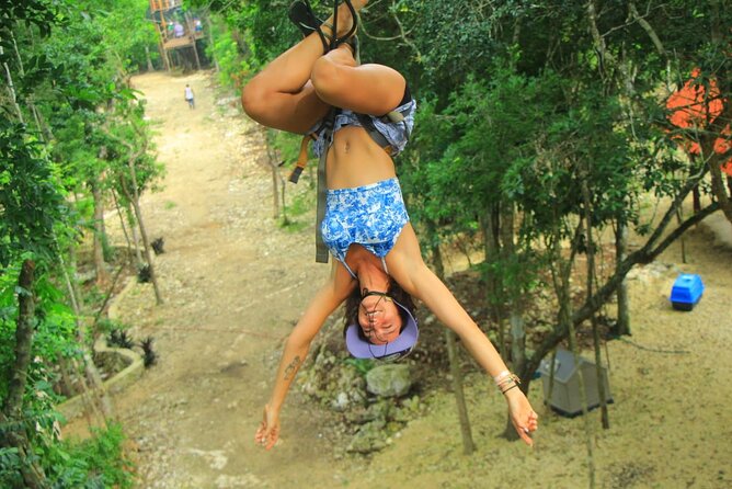 ATV Tour from Cancun and Puerto Morelos with Ziplines and Cenote. - Zipline circuit and hanging bridges: the adrenaline course