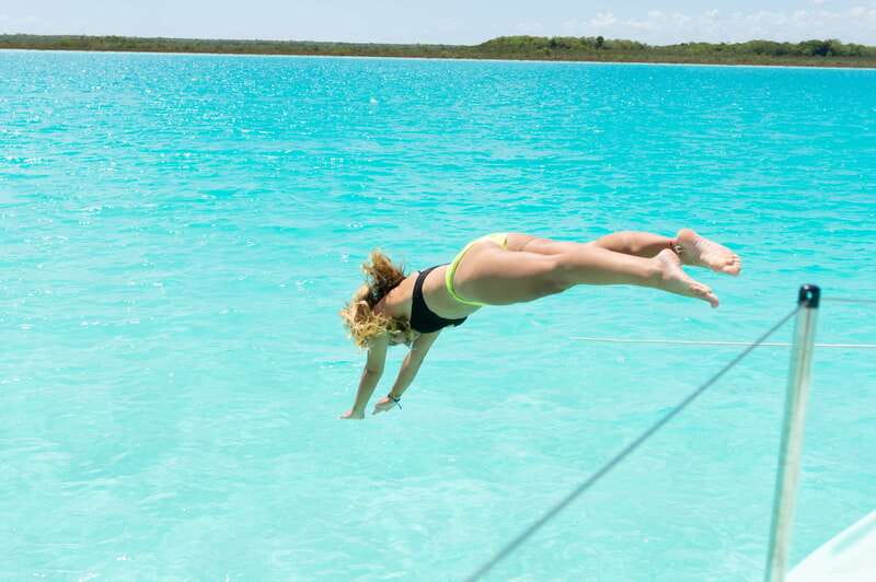 Bacalar: Group Sailing Trip with Swimming and Drinks - Pirate Canal: the swim and photo stop that makes the lagoon look unreal