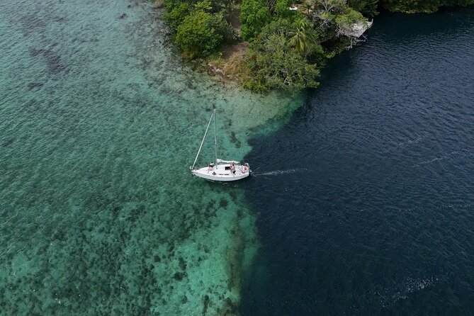 Bacalar Lagoon Tour Open Bar With Pick Up - Stop 1: Laguna de los 7 Colores, swim breaks with iconic views
