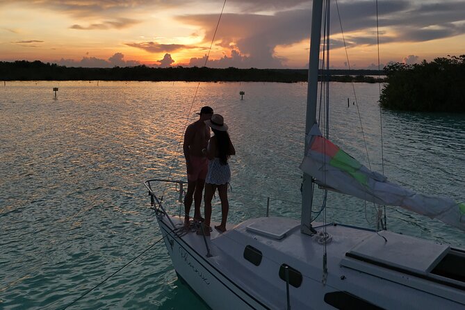 Bacalar Lagoon Tour Open Bar With Pick Up - Stop 2: Cenote Negro, where the water contrast turns photos into keepsakes
