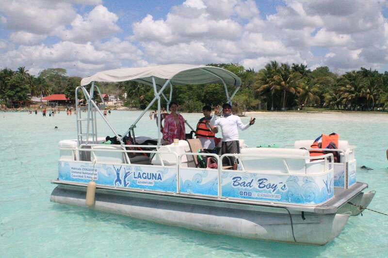 Bacalar: Lake of Seven Colors Pontoon Tour with Fruit - Pirate Channel and the Island of Birds: where the boat slows down for the best moments