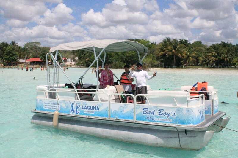 Bacalar: Lake of Seven Colors Pontoon Tour with Fruit - Black Cenote (Witch Cenote): a stop that turns attention to depth
