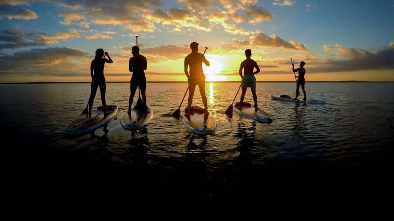 Bacalar Sunrise Stand Up Paddleboard: A Unique Experience - Bacalar Sunrise SUP, the Lagoon of Seven Colors in “first light” mode