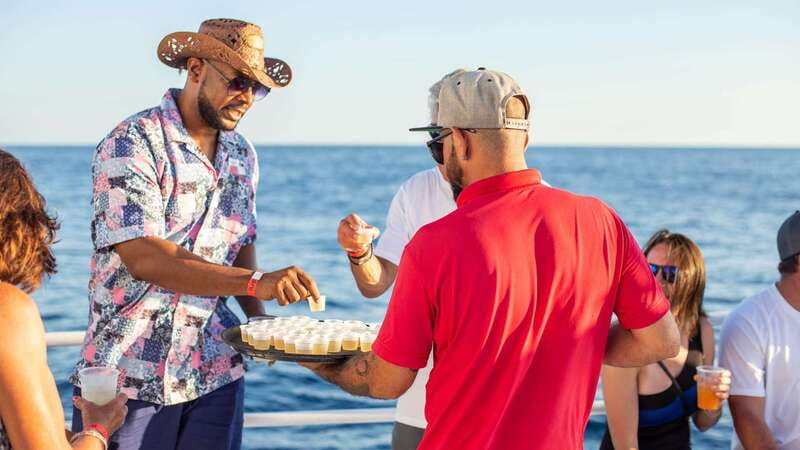 Cabo San Lucas: Cabo Mar Mexican Flavors Sunset Cruise - Lovers Beach and the route between landmarks