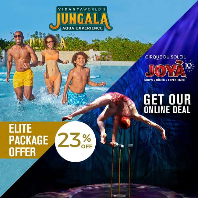 Cancún: Cirque du Soleil JOYÀ Show Ticket - How the night flows, check-in, lounge, dinner, then 80 minutes of show