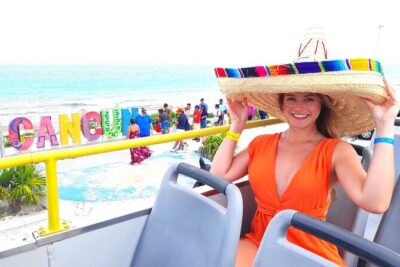 Cancun City Sightseeing and Shopping Tour on a Double Decker bus