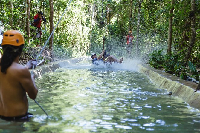 Cancun Extreme Zipline Canopy Tour - The army truck ride and the Mayan jungle groto stop