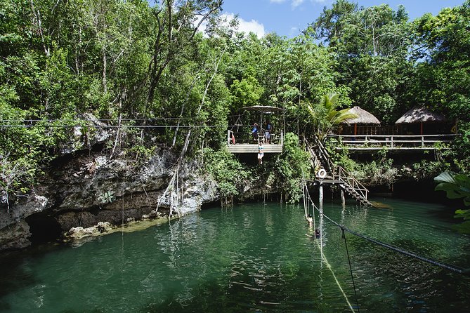 Cancun Extreme Zipline Canopy Tour - Cenote swimming: turquoise water and a refreshing reset