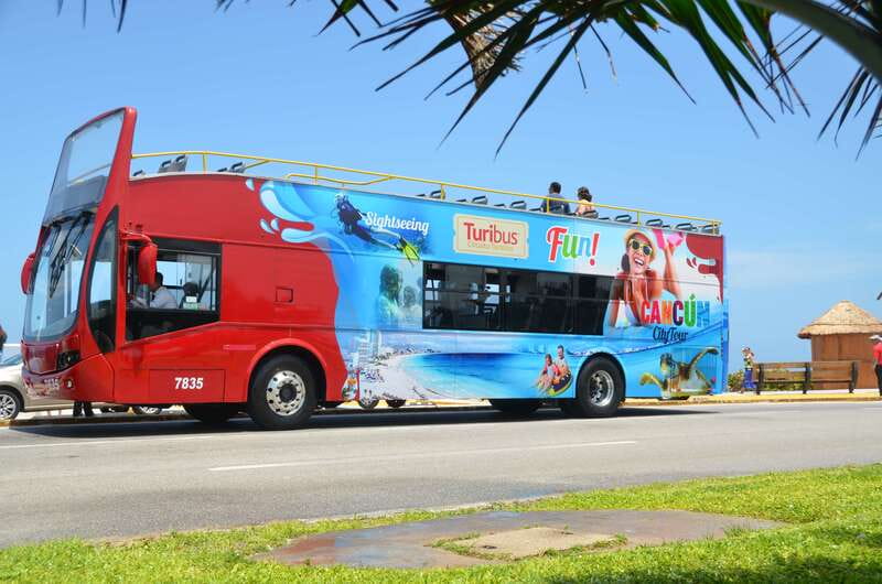 Cancun: Hop-On-Hop-Off Sightseeing Bus Tour - Hotel Zone route: beaches, malls, Aquaworld, and the Cancun sign
