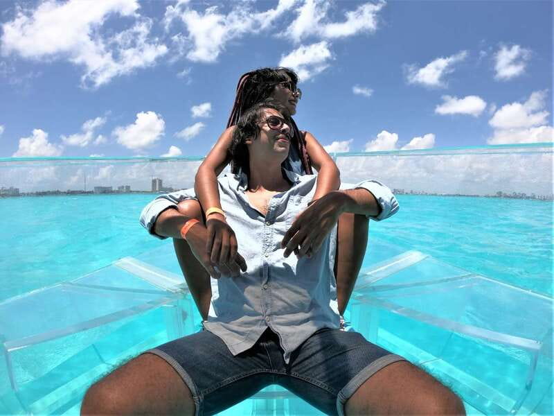 Cancun: Transparent Boat Tour with Drinks - Where you actually sail: Nichupté Lagoon to the Caribbean reefs