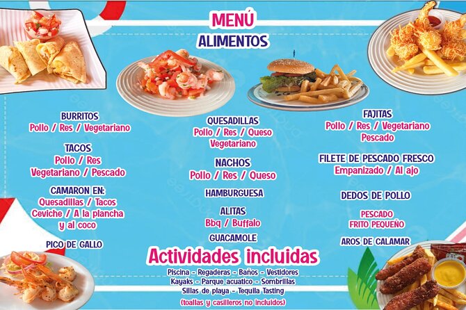 Chula’s All Inclusive Beach Pass with Transport - The 9:00 a.m. to 5:00 p.m. plan at Chula’s Beach Club