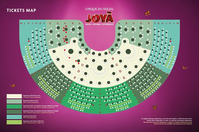Cirque du Soleil JOYÀ Admission Tickets - Before the show: check-in, tickets, and rules that affect your night