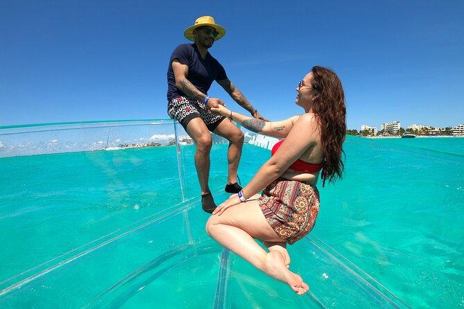 Clearboat: Glass-bottom boat ride to the Caribean Sea - Sailing out of Cancun: Playa Langosta reef and what you look for