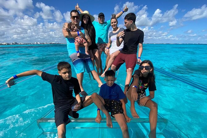 Clearboat in Cancun + Refreshments !! - Stop 1 in Cancun: Nichupte Lagoon first, then out toward the Caribbean