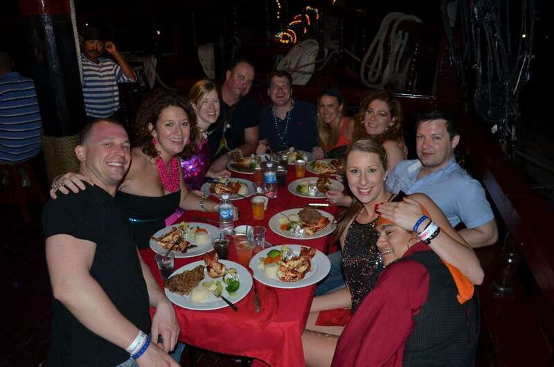 Cozumel: Pirate Ship Cruise with Open Bar, Dinner, and Show - Dinner on the Sea: Lobster, Steak, and the Sides That Make It Feel Like a Meal