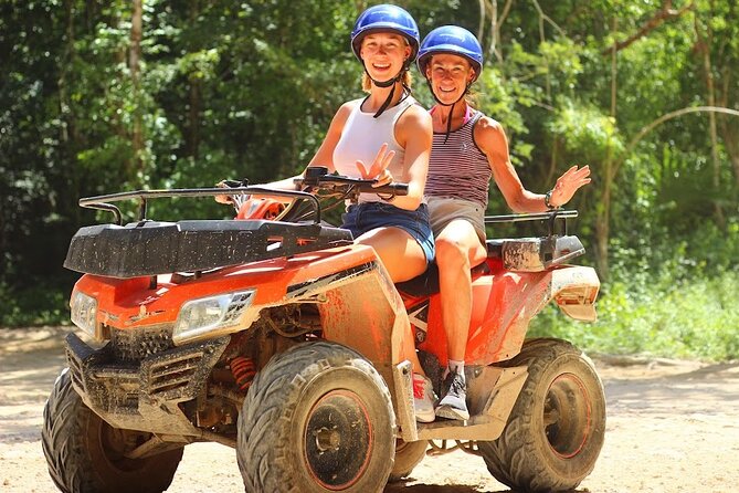 Day Tour with ATV, Zipline and Cenote Adventure from Cancun - ATV time in the Mayan jungle: fun first, details second