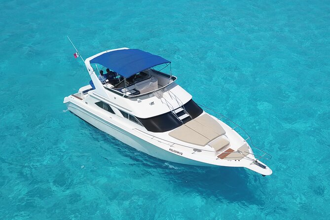 Deluxe Yacht 48FT with FlyBrige Rental in Cancun - 4 Hours to Isla Mujeres: Snorkeling Options and Playa Norte Time