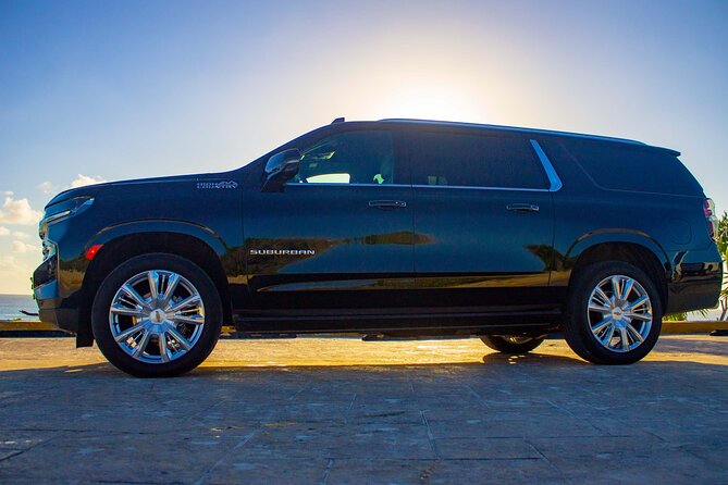 Departure by Luxury Suv from Puerto Morelos to Cancun Airport - Price and value for a group of up to 6
