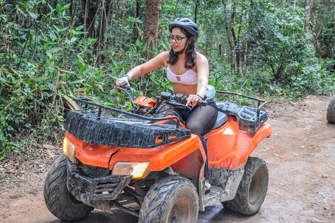 Drive an Atv shared, swim in a Cenote and ziplines in the Cancun - Zip Lines: Safety Gear, First-Timer Comfort, and a Short Course