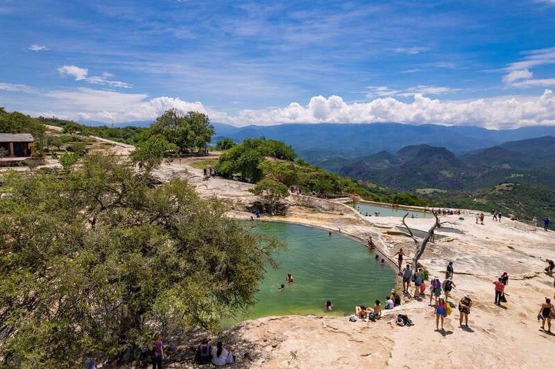 From Oaxaca: Hierve el Agua and Teotitlán del Valle - Hierve el Agua: the petrified waterfalls and your time in the pools