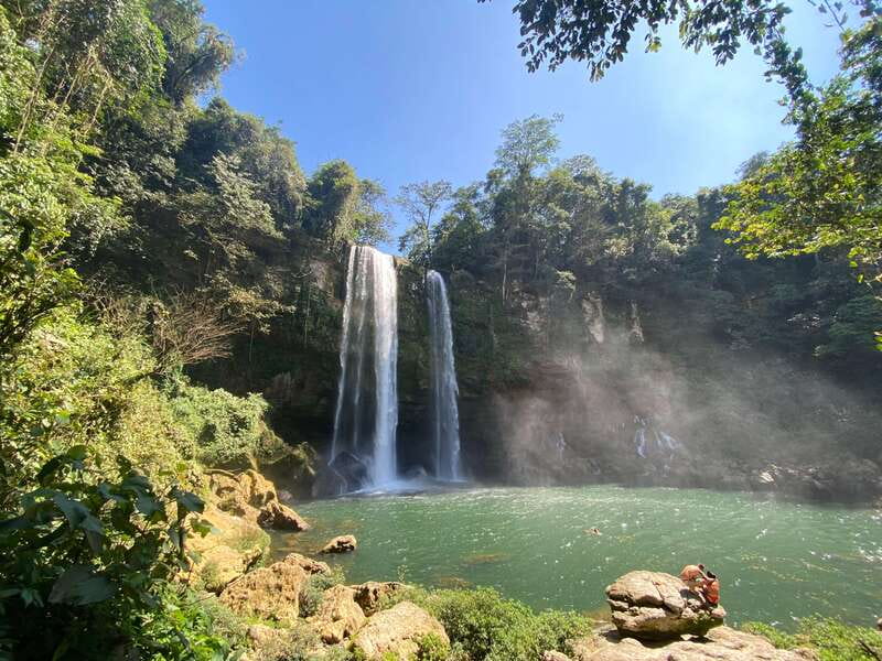 From Palenque: Waterfalls Misol-ha y Agua Azul. - Misol-ha: Walking Behind the Water and Using Your 45 Minutes Wisely