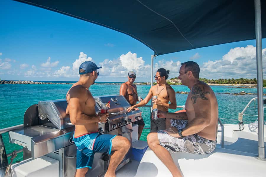 From Puerto Aventuras: Share Catamaran Tour - INAH Reef Snorkeling: Gear Included, Guides Nearby, Weather Matters
