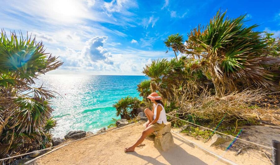 From Riviera Maya: Tulum, Cenote, & Akumal Turtle Swim Trip - Cenote Mariposa: open-air swimming and a buffet lunch break