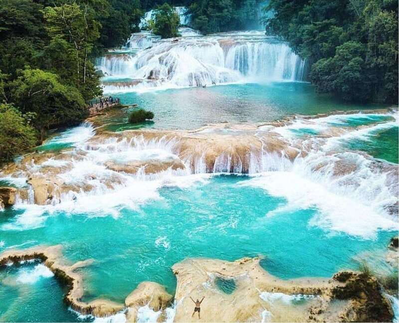 From San Cristobal: Agua Azul, Misol-ha, and Palenque - Agua Azul waterfall time: 2 hours to swim in bright blue pools