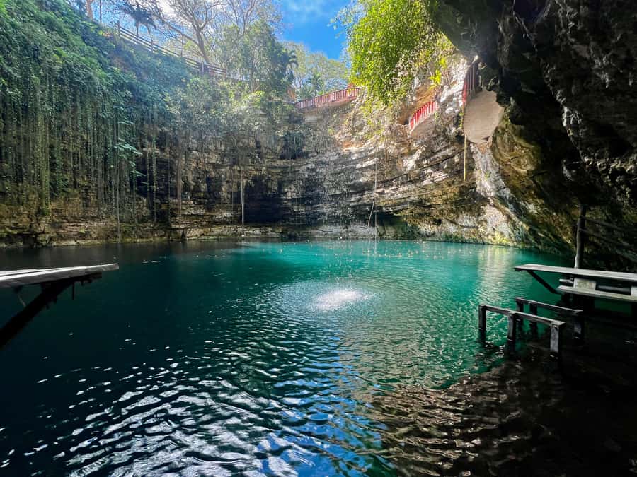 From Valladolid: Tour to Chichen Itza & 2 Cenotes - Uayma Ha cenote in the jungle: quieter, more private, cash only