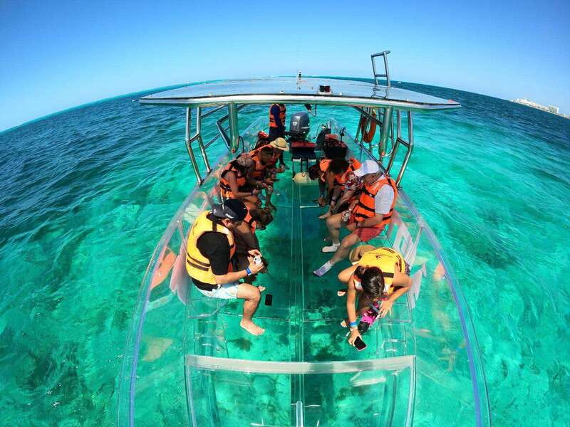 Isla Mujeres: Excursion Crystal Boat Tour at the Caribbean - Transparent-Boat Reef Time in Isla Mujeres, the 45-Minute Version