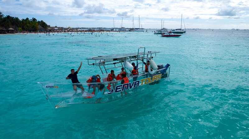 Isla Mujeres: Excursion Crystal Boat Tour at the Caribbean - El Farito Reef: Fish Spotting Without Getting Wet