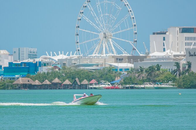 Jungle Tour & Snorkel at Punta Nizuc Reef , Underwater museum - Driving the speedboat through mangroves and lagoon water