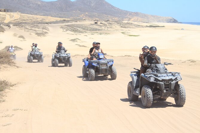 Los Cabos Beach & Desert Tour in Automatic ATV + Tequila Tasting - Safety Briefing, Goggles, and First-Timer Friendly Guiding