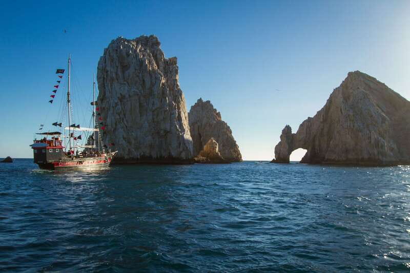 Los Cabos: Pirate Ship Sunset Cruise & Show with Dinner - The pirate show and dance portion near the Arch of Cabo San Lucas