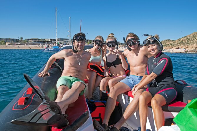 Los Cabos Snorkeling Tour by Speed Boat with Photos Included - Snorkel time: safety-first help for first-timers and nervous swimmers