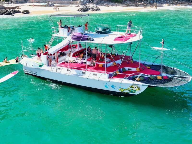 Marietas Islands Boat Tour: Snorkel, Kayak, Playa Nopalera - The boat day setup: waterslides, space, and real onboard comfort