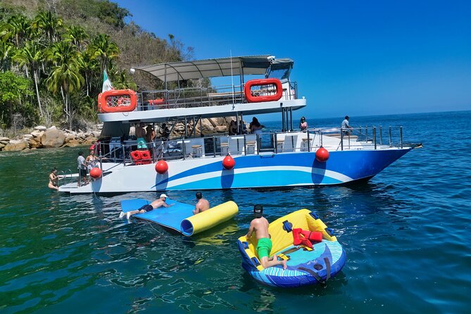 Mega Catamarans ALL INCLUSIVE Remote Paradise Beach Adventure - Stop 1: Playa Chica Locca, private-beach calm with pool time