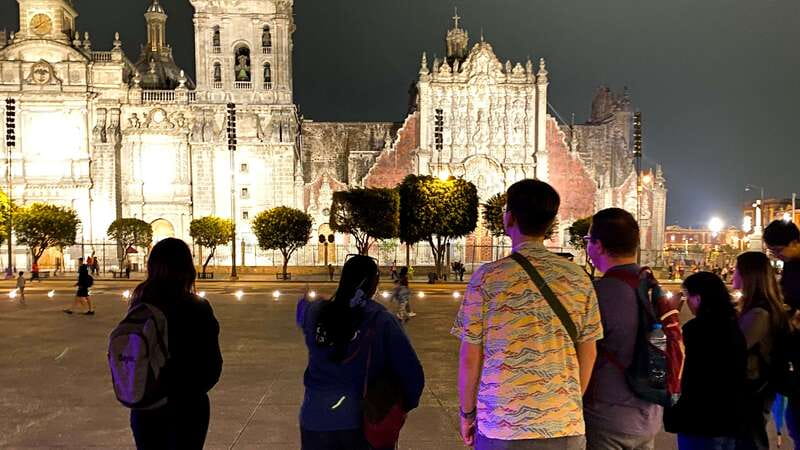 Mexico City at Night Walking tour with optional Torre Latino - Zócalo to the Cathedral and National Palace: power, faith, and memory on one line