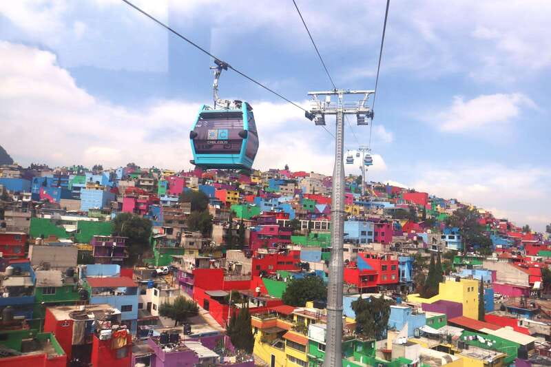 Mexico City: City Highlights Cable Car Ride w/ Taco & Tour - The Mural and Community Theater Stop: Art With a Purpose