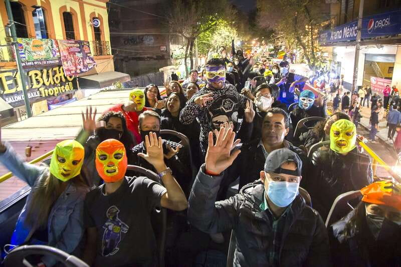 Mexico City: Turiluchas Amazing Wrestling Show - An open-top double-decker ride to Arena México