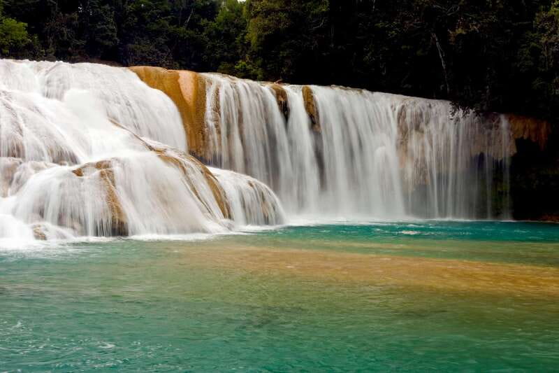 Misol Ha and Agua Azul Waterfalls Tour from Palenque - Agua Azul Waterfalls: turquoise water and a lunch break