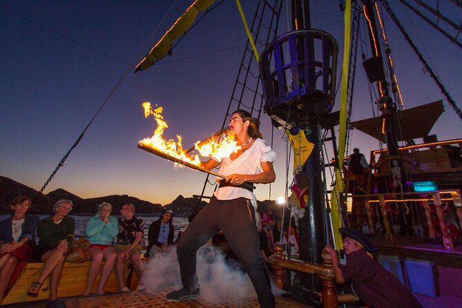Pirate Ship Sunset Dinner and Show in Los Cabos - Return Cruise and the Buccaneer Queen Show: Fire, Acrobatics, and Shout-Along Fun