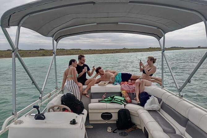Pontoon Tour - Visit the Pirate Channel, Cenotes and Islands. - Lagoon of Seven Colors cruising: what makes it work