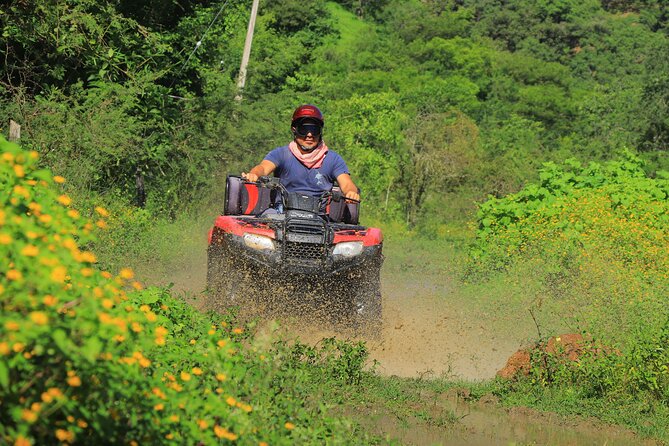 Private ATV tour with waterfall and Tequila tasting - Getting Set Up for Dirty Monkey ATV Fun