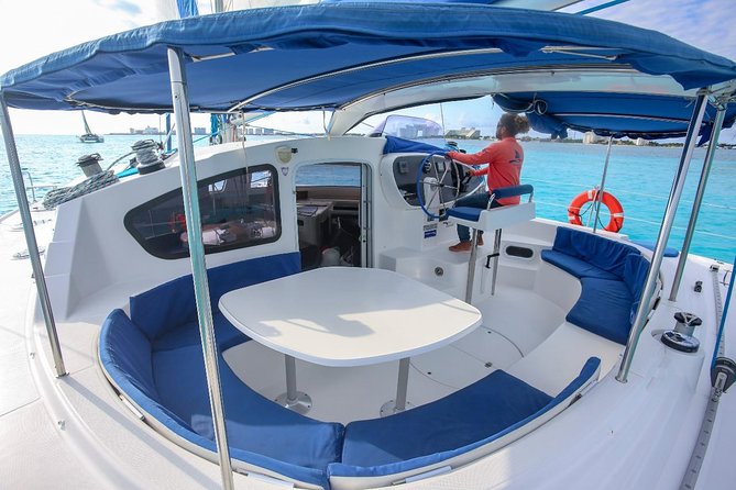Private Catamaran from Cancun to Isla Mujeres | For up to 30 pp - Open bar, music energy, and what the crew actually does