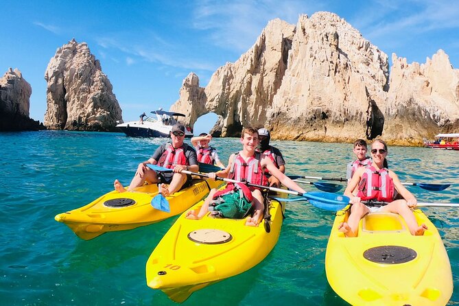 Private Los Cabos Arch and Playa del Amor Tour by Glass Bottom Kayak - Snacks, water, and what your guide actually does