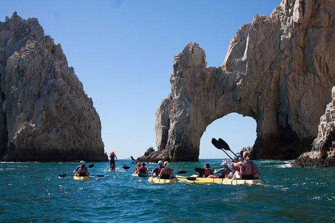 Private Los Cabos Arch & Playa del Amor tour by Glass bottom kayak - Snorkeling Off Shore at Pelican Rock, With Gear Included